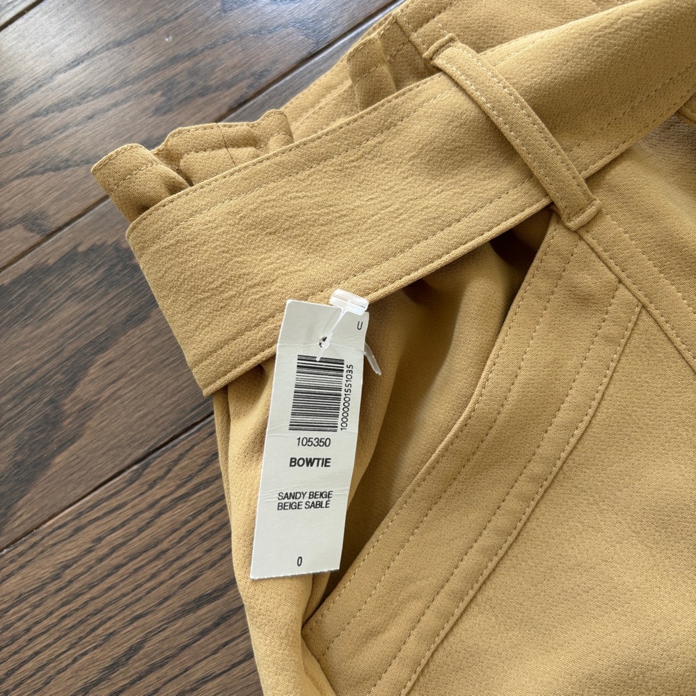 Aritzia Wilfred Bowtie Pant Size 0 NEW NWT Sandy Beige - Picture 8 of 16